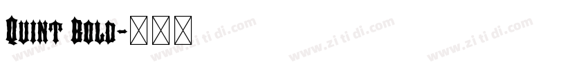 Quint Bold字体转换